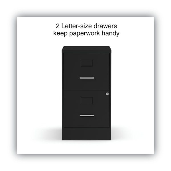 14 In W 2 Drawer File Cabinets, Black